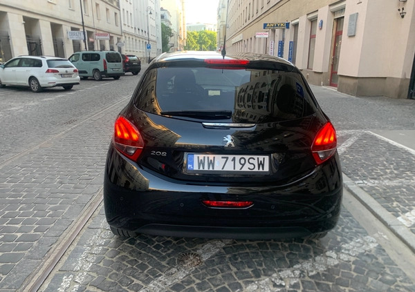 Peugeot 208 cena 36900 przebieg: 96000, rok produkcji 2018 z Warszawa małe 46